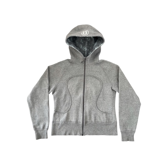 Lululemon Reversible Blue and Gray Full Zip Scuba Hoodie Jacket Dandelion Size 6 - Picture 1 of 7